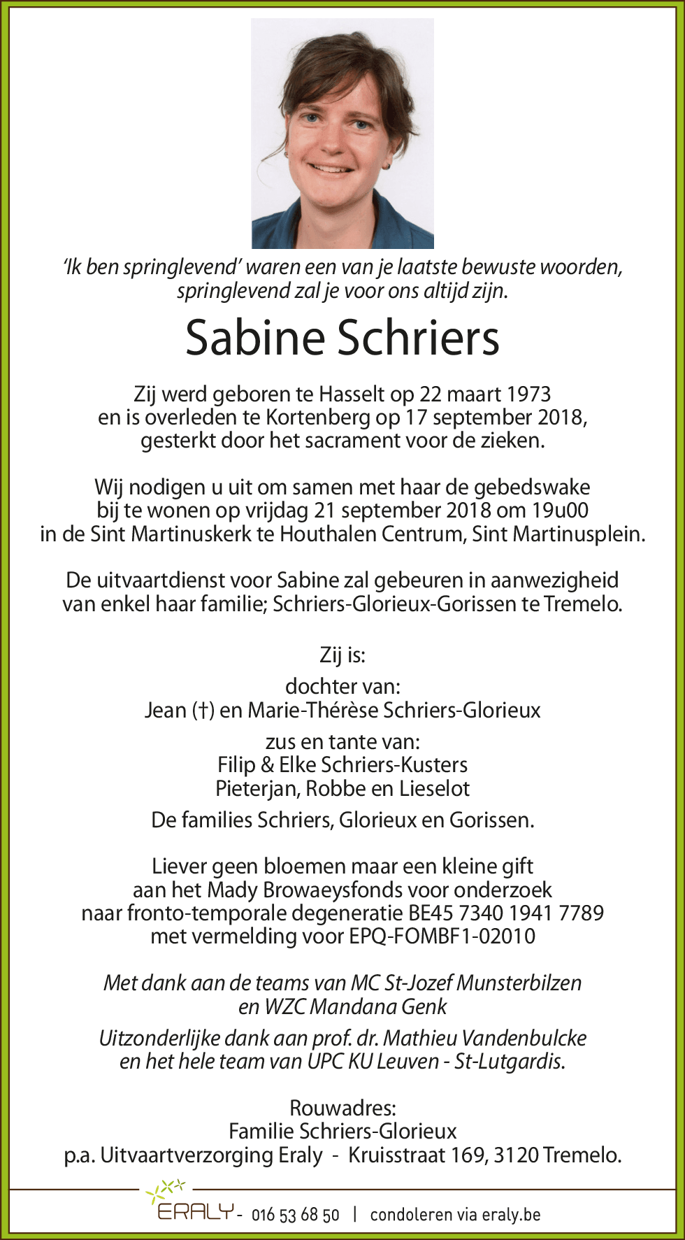 Sabine Schriers