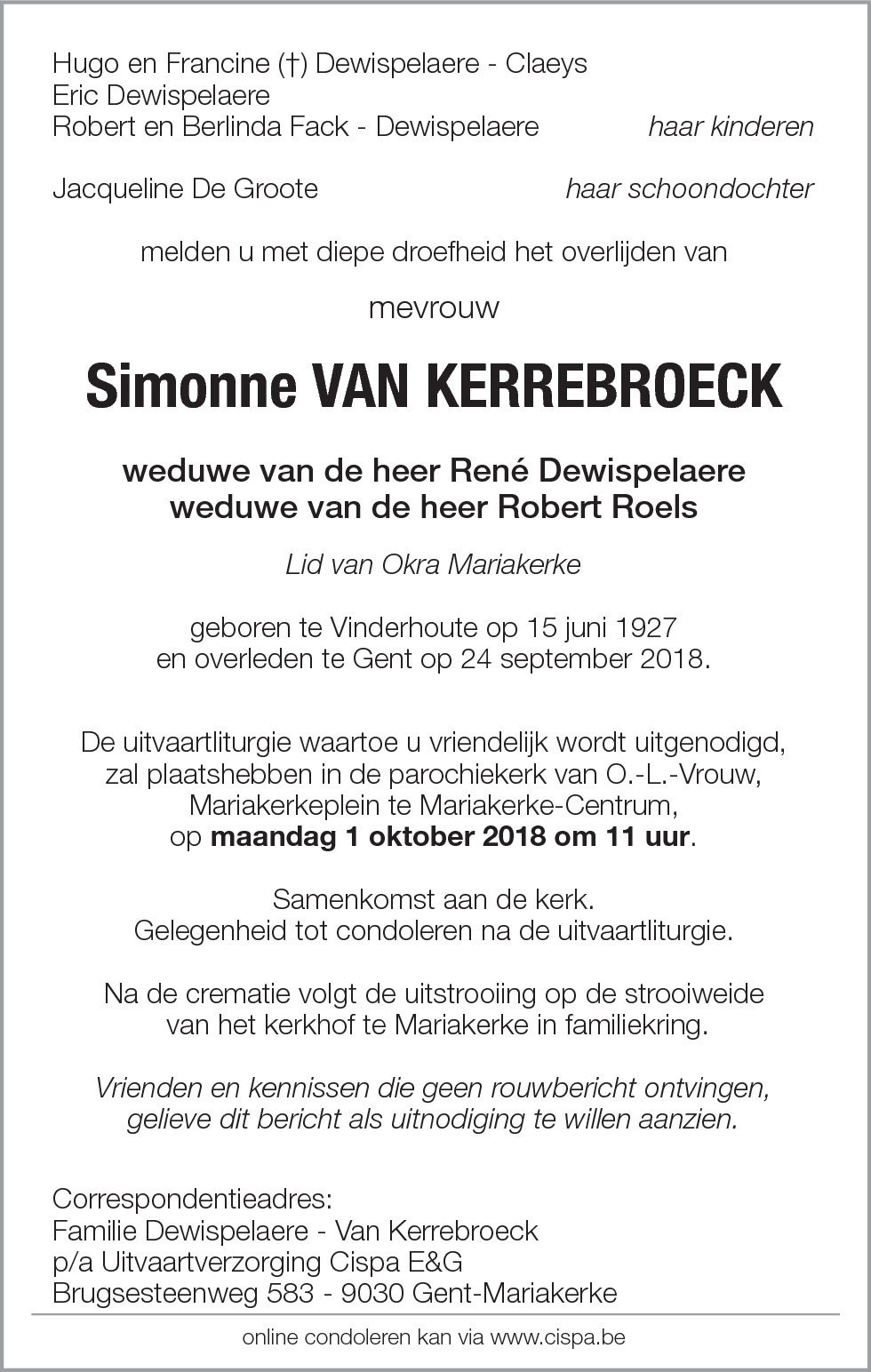 Simonne Van Kerrebroeck