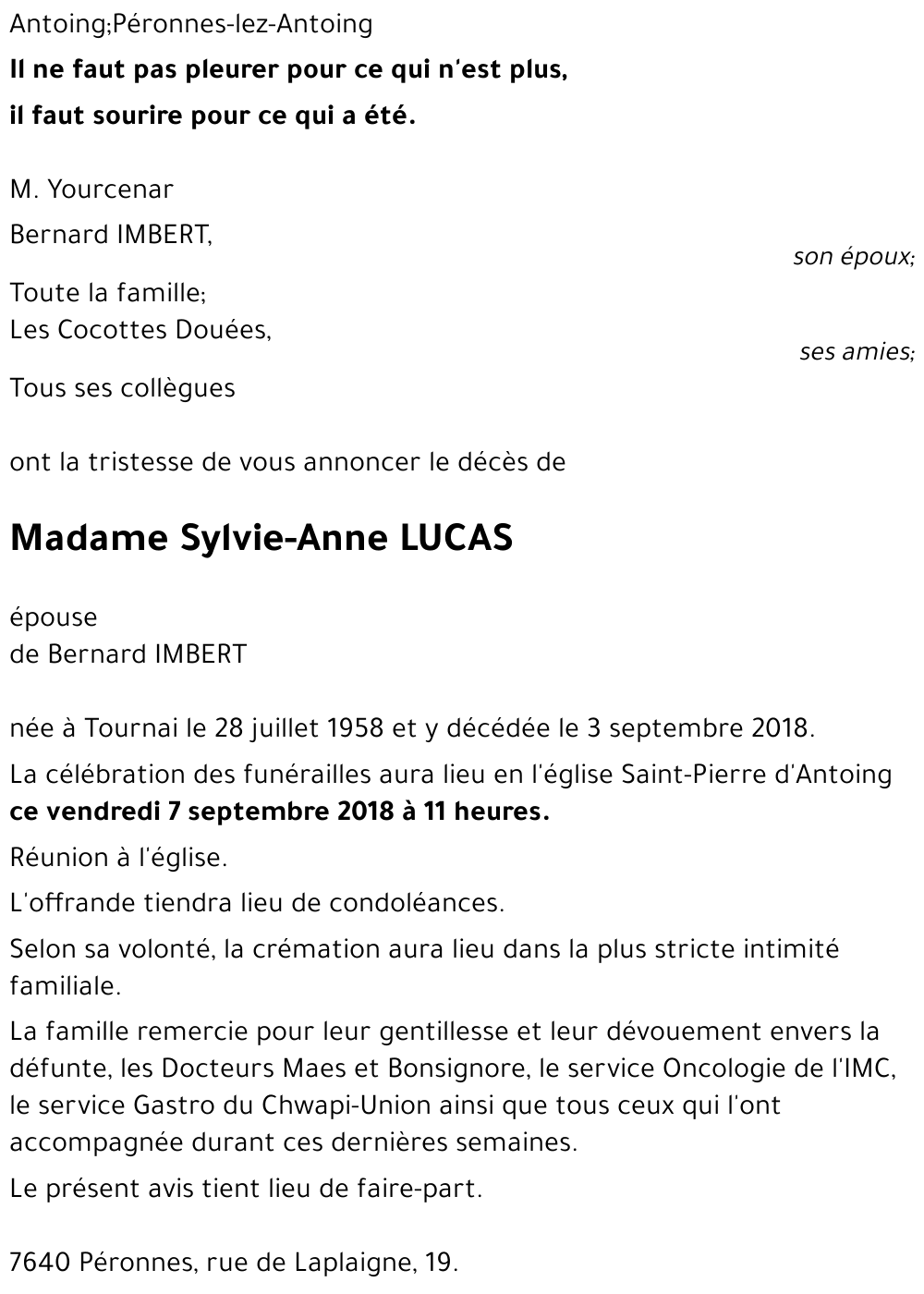 Sylvie-Anne LUCAS