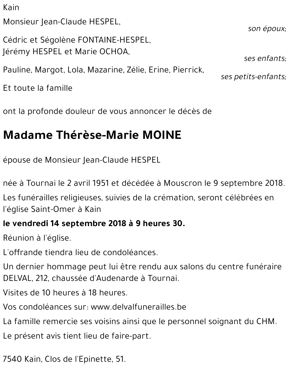 Thérèse-Marie MOINE