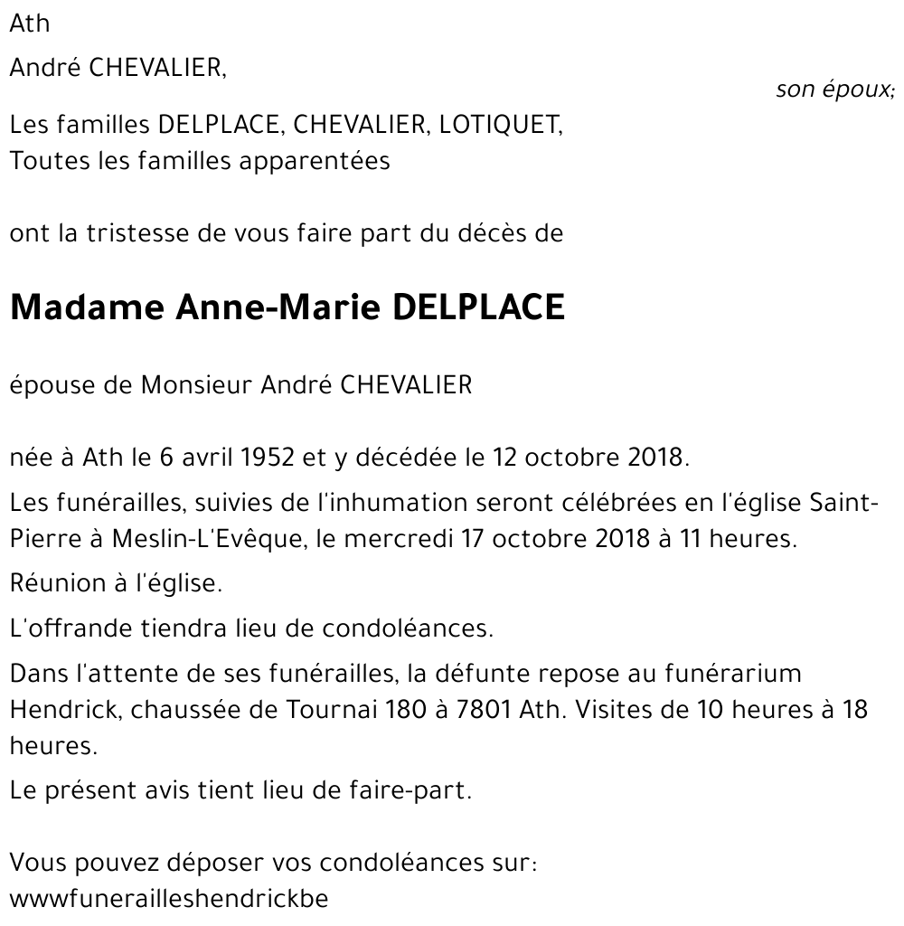 Anne-Marie DELPLACE