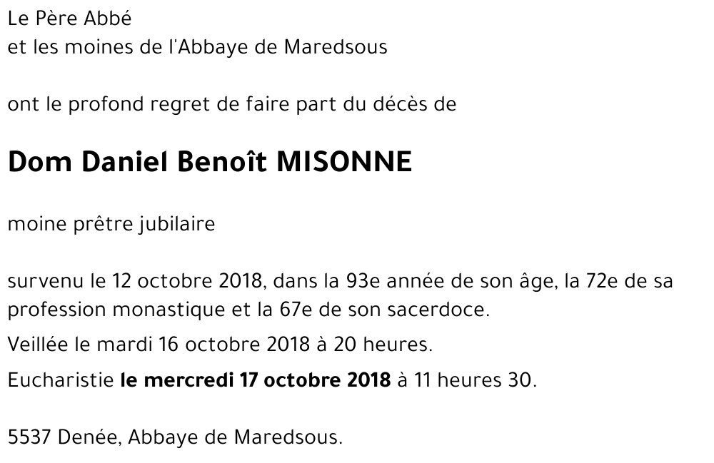 Daniel Benoît MISONNE