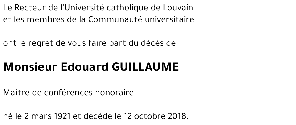 Edouard GUILLAUME
