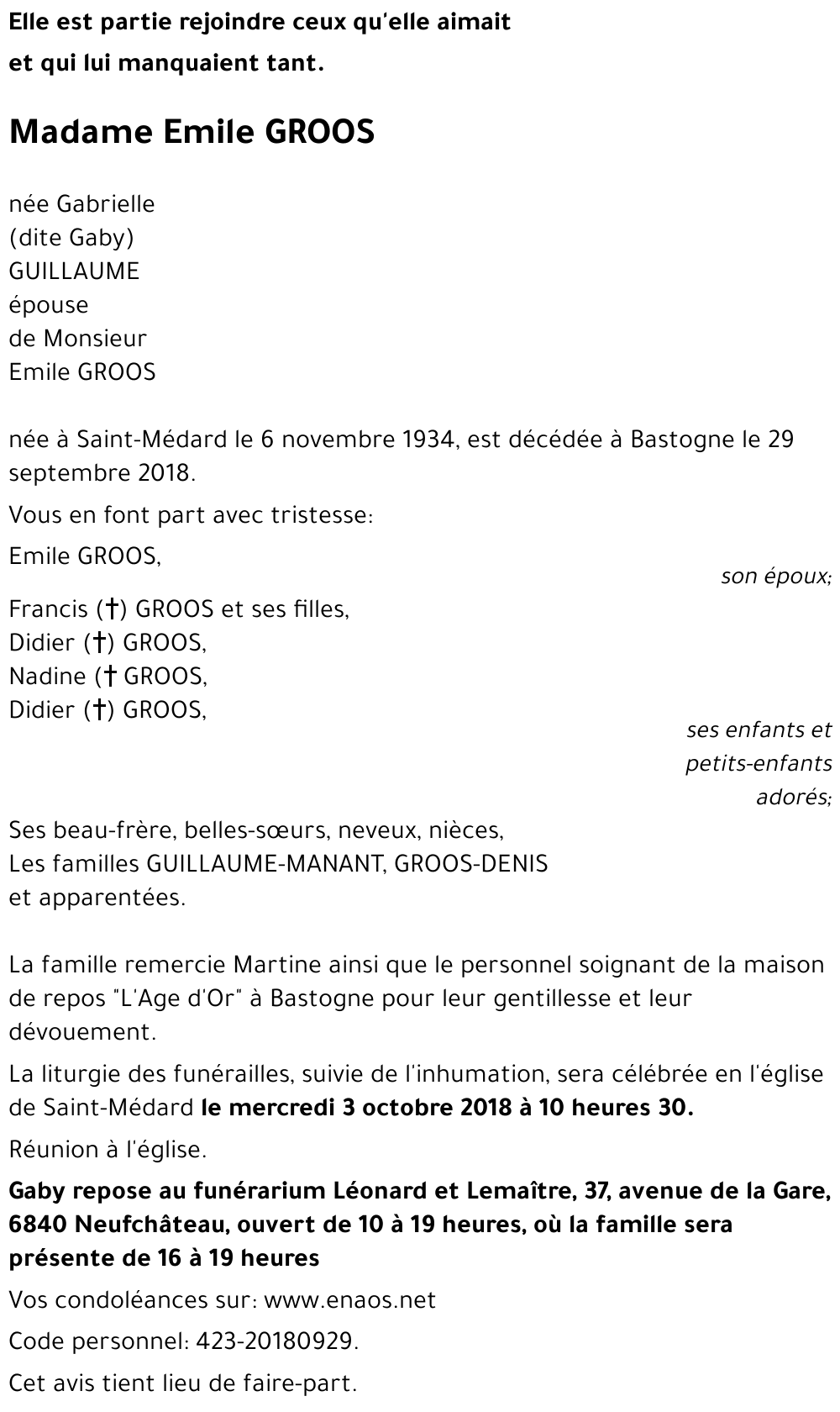 Emile GROOS