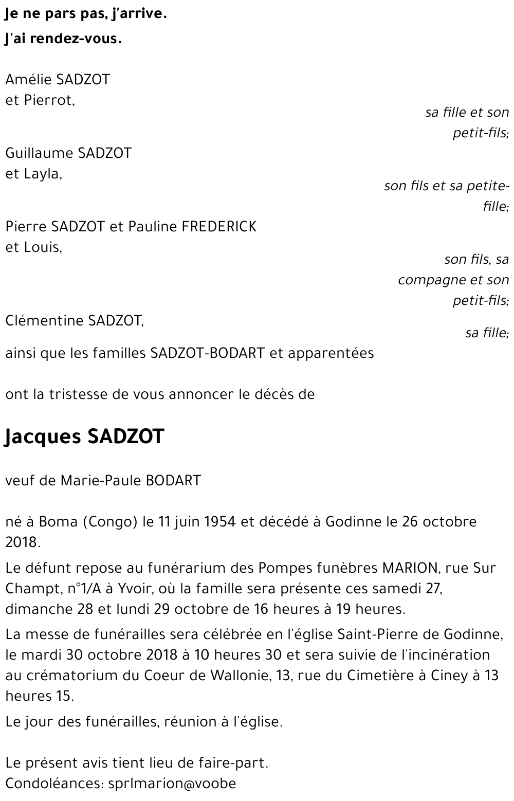 Jacques SADZOT