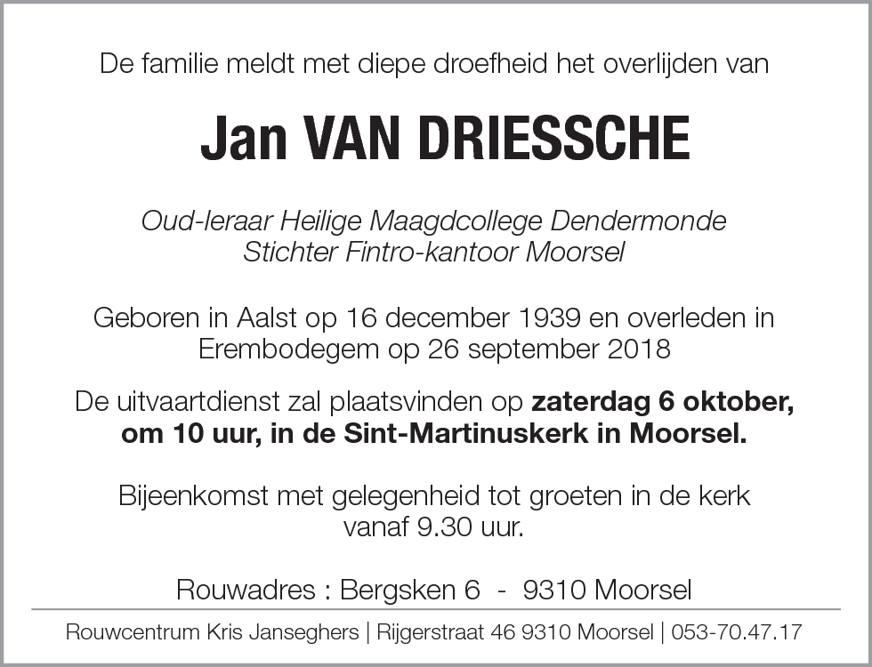 Jan Van Driessche