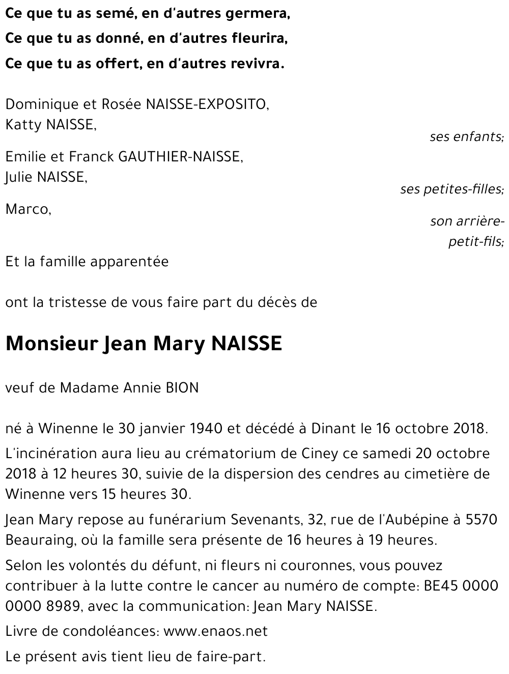 Jean-Mary NAISSE