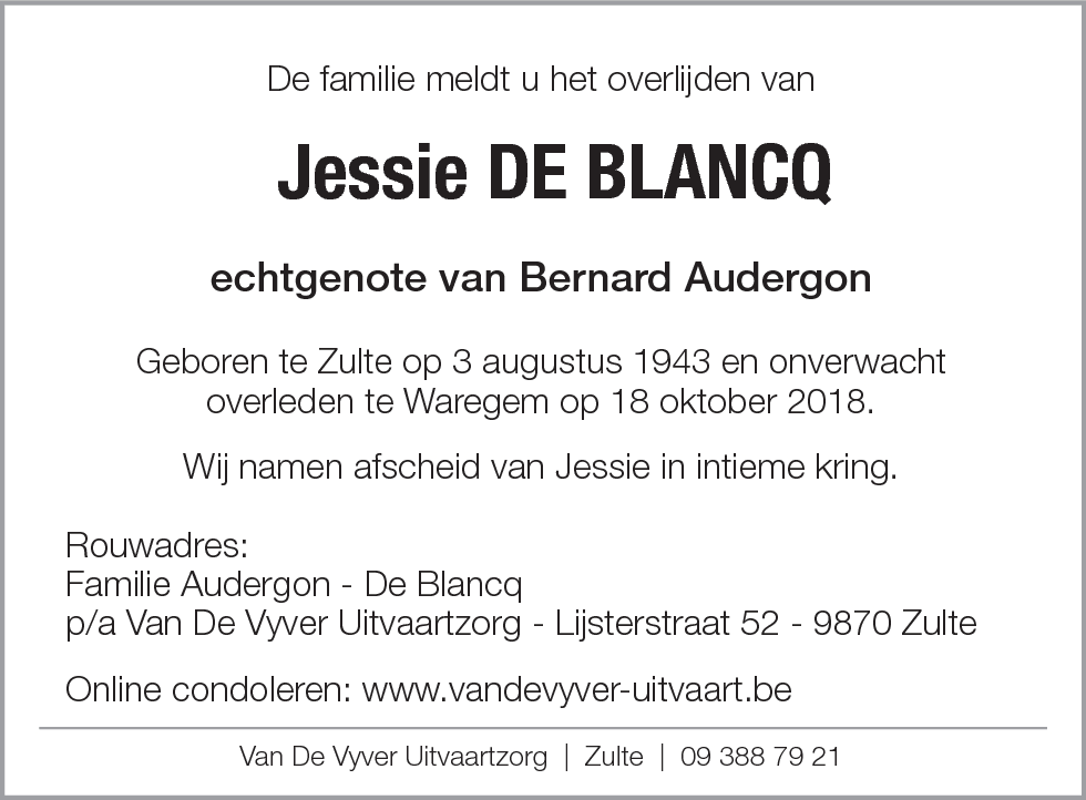 Jessie De Blancq