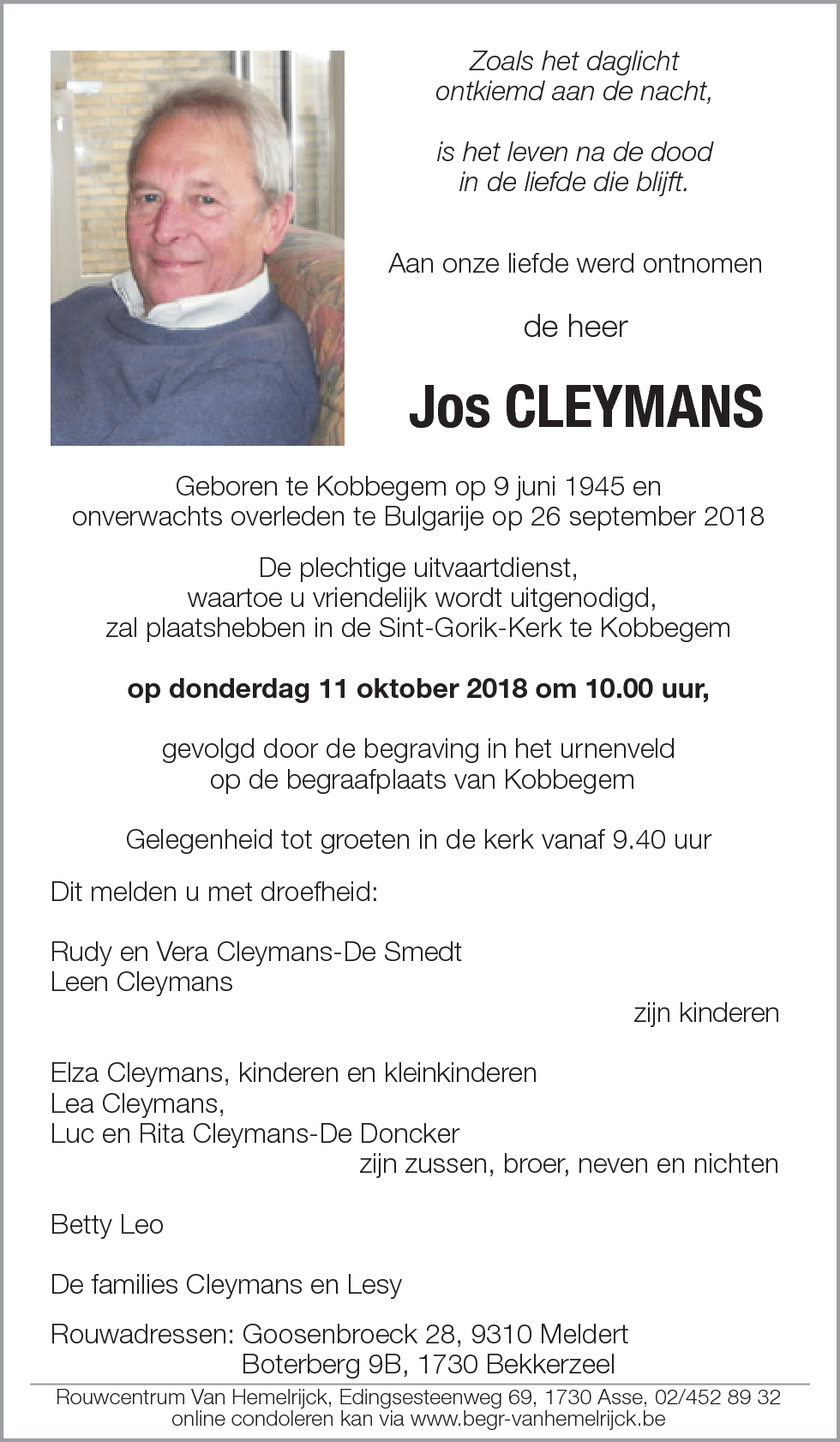 Jos Cleymans