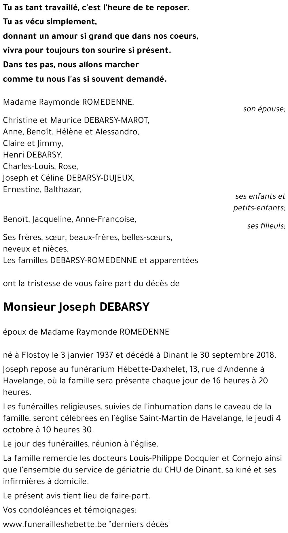 Joseph DEBARSY