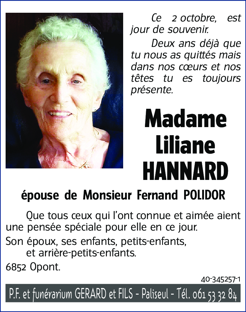 Liliane HANNARD
