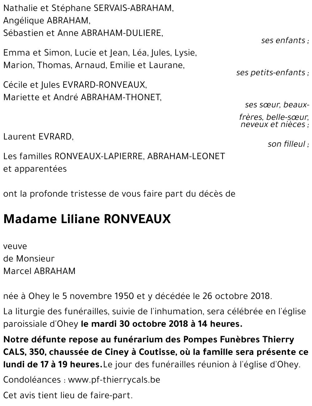 Liliane RONVEAUX
