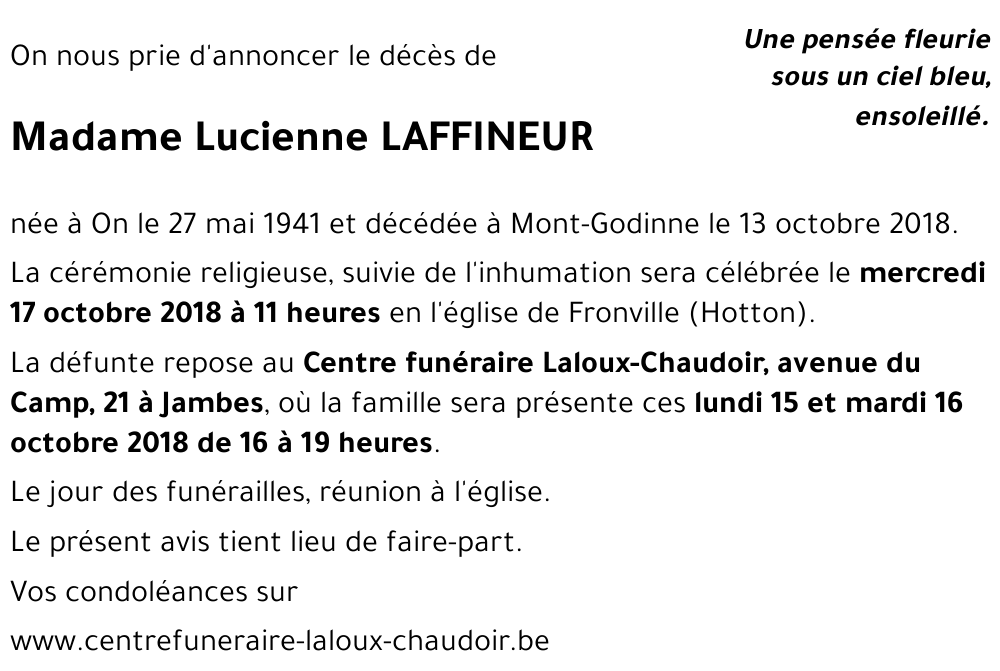 Lucienne LAFFINEUR