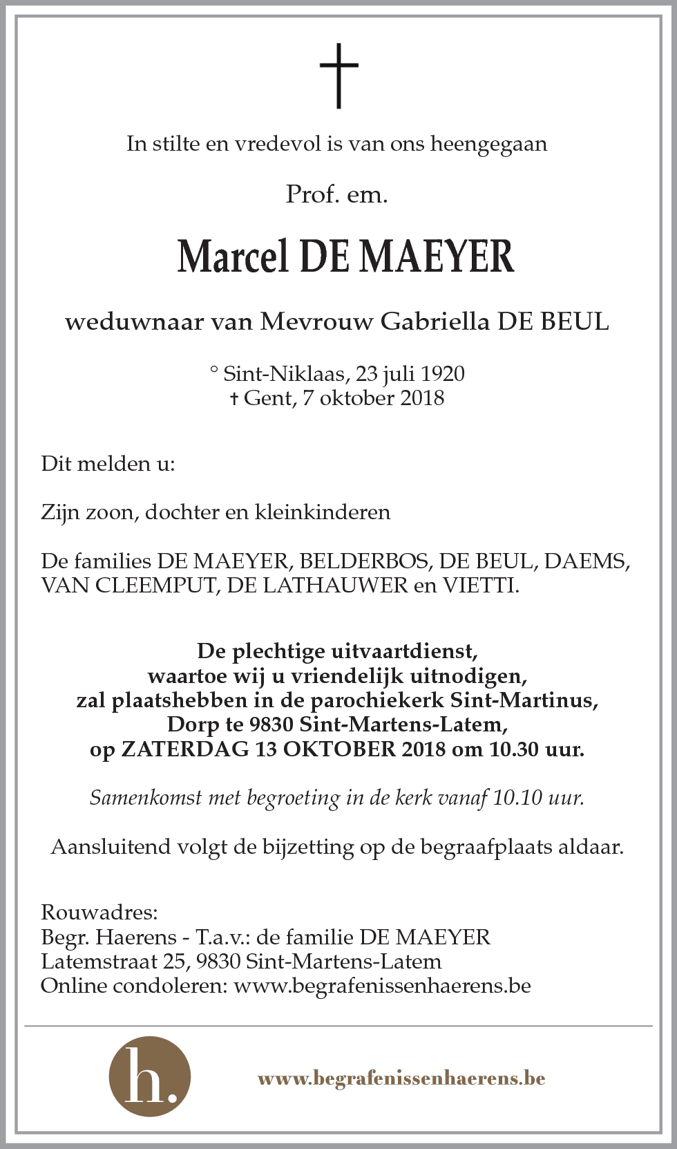 Marcel De Maeyer