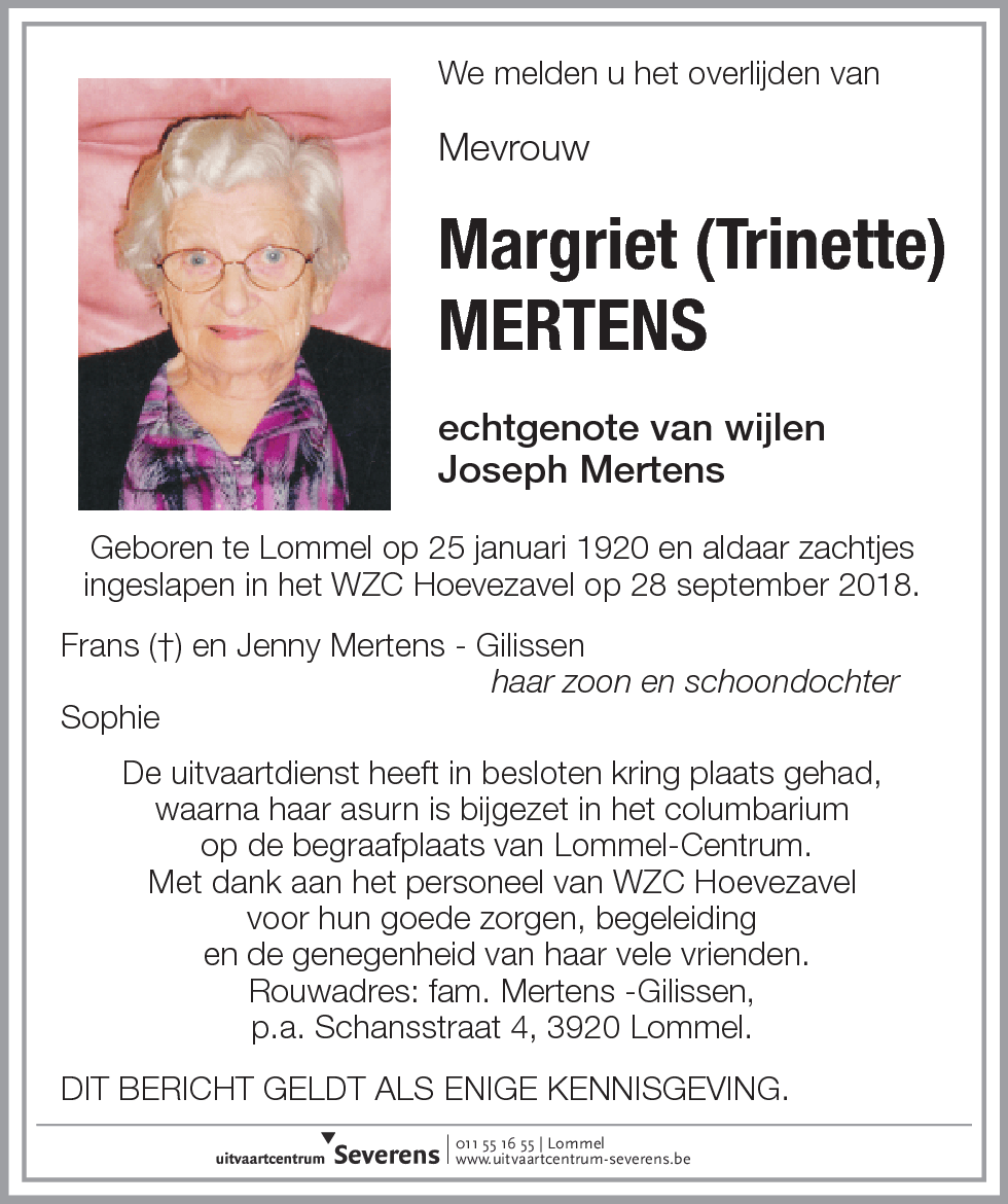 Margriet (Trinette) Mertens