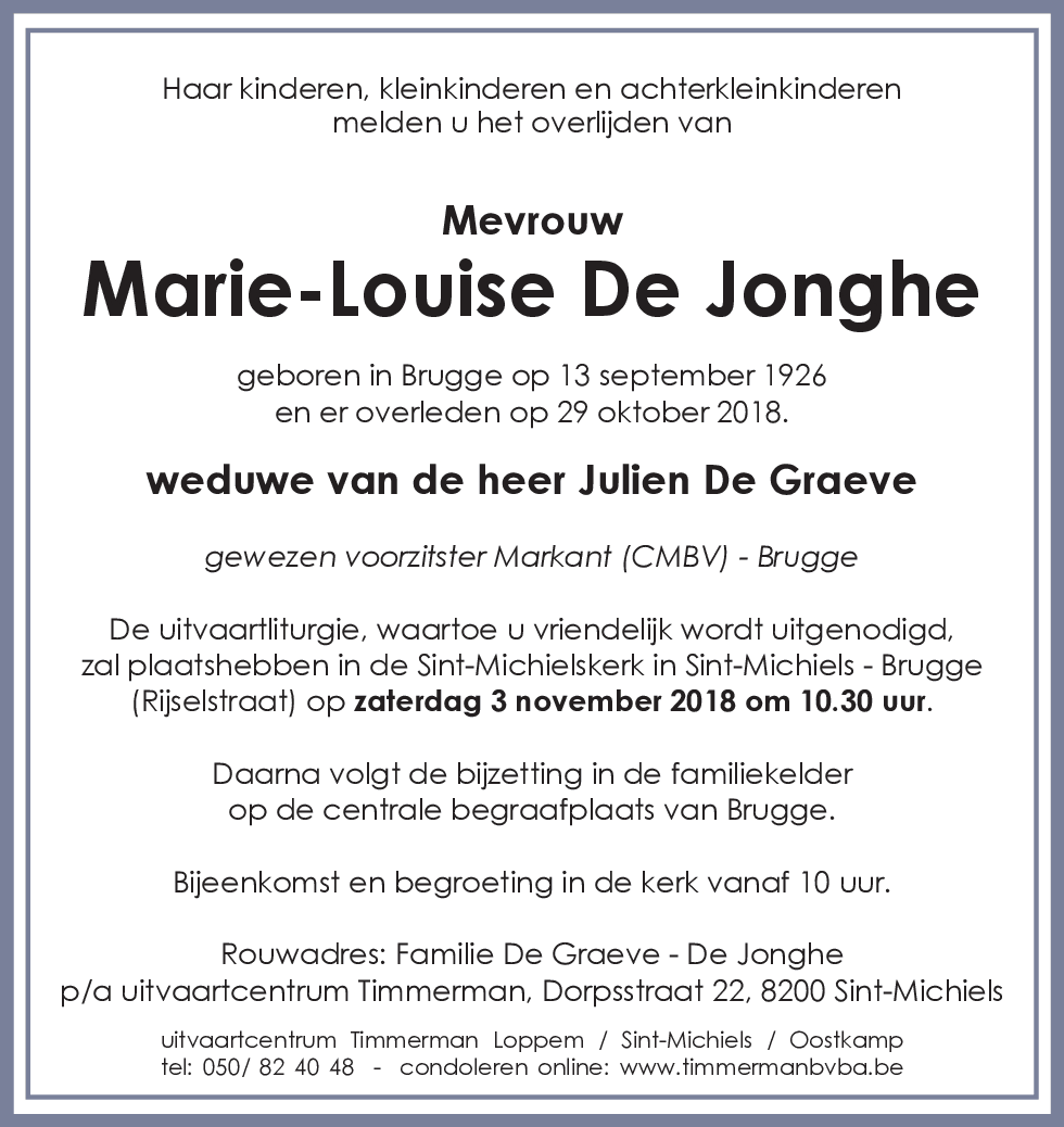 Marie-Louise De Jonghe