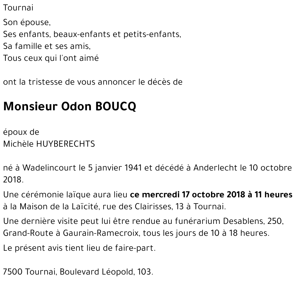 Odon BOUCQ