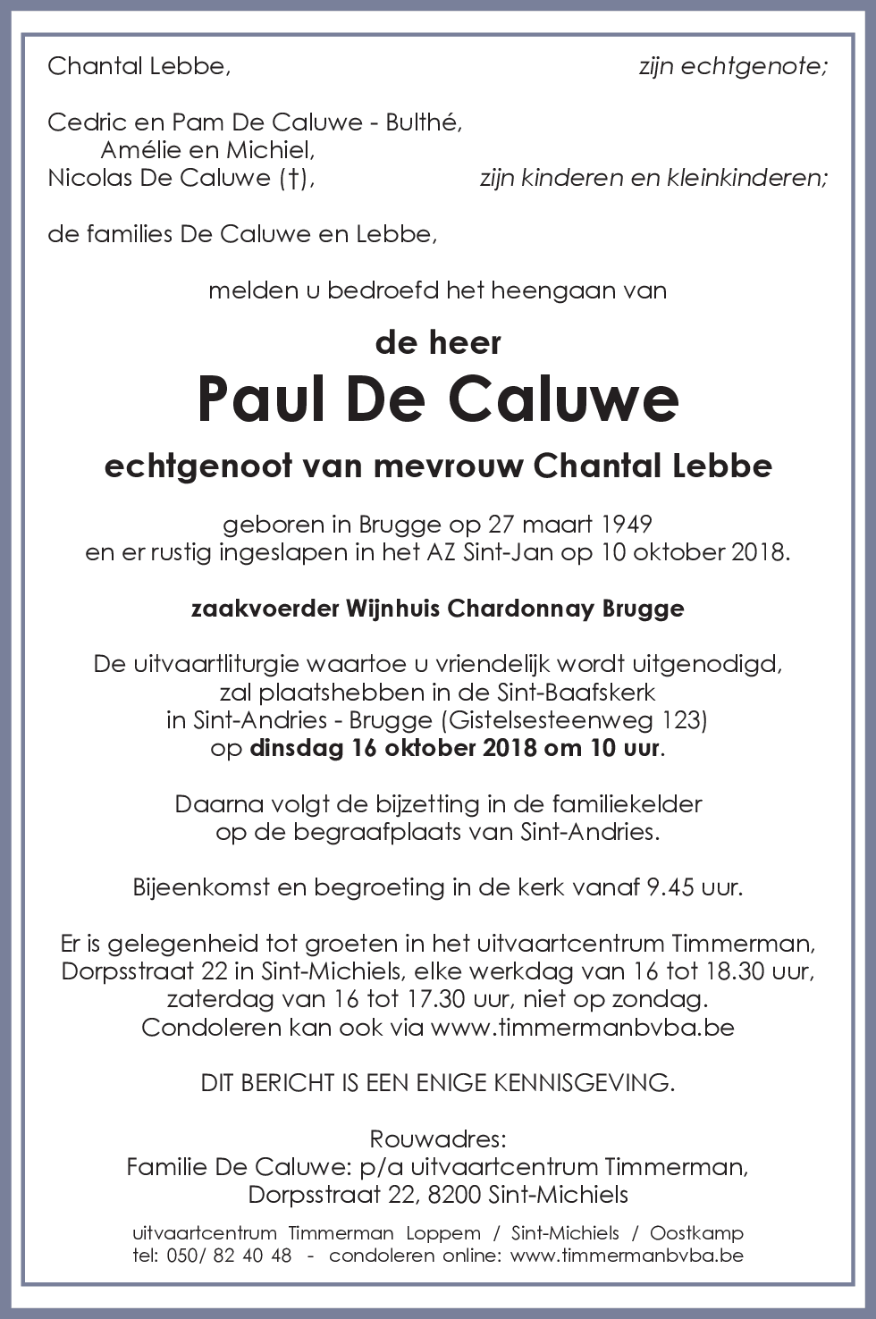 Paul De Caluwe