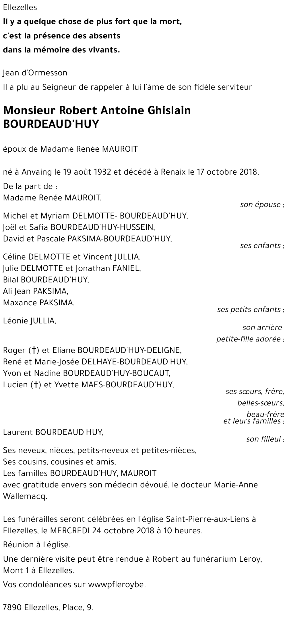 Robert Antoine Ghislain Bourdeaud'huy