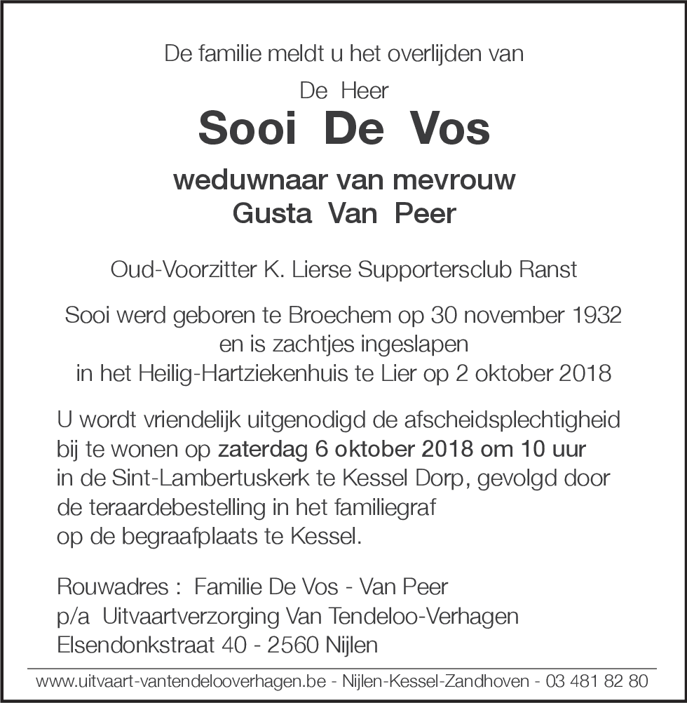 Sooi De Vos