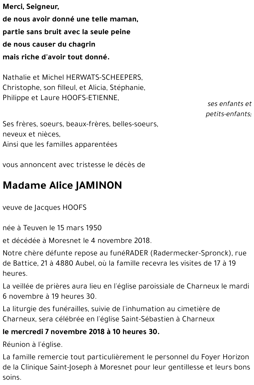 Alice JAMINON
