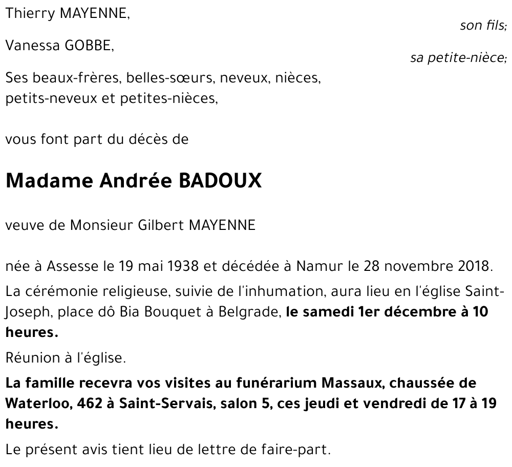 Andrée BADOUX