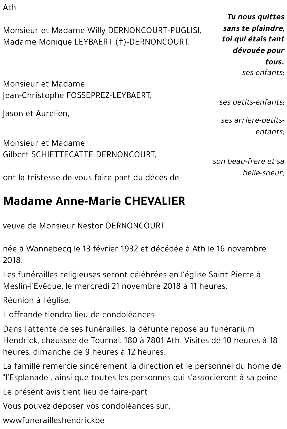 Anne-Marie CHEVALIER