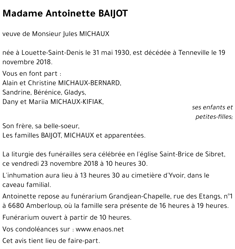 Antoinette BAIJOT