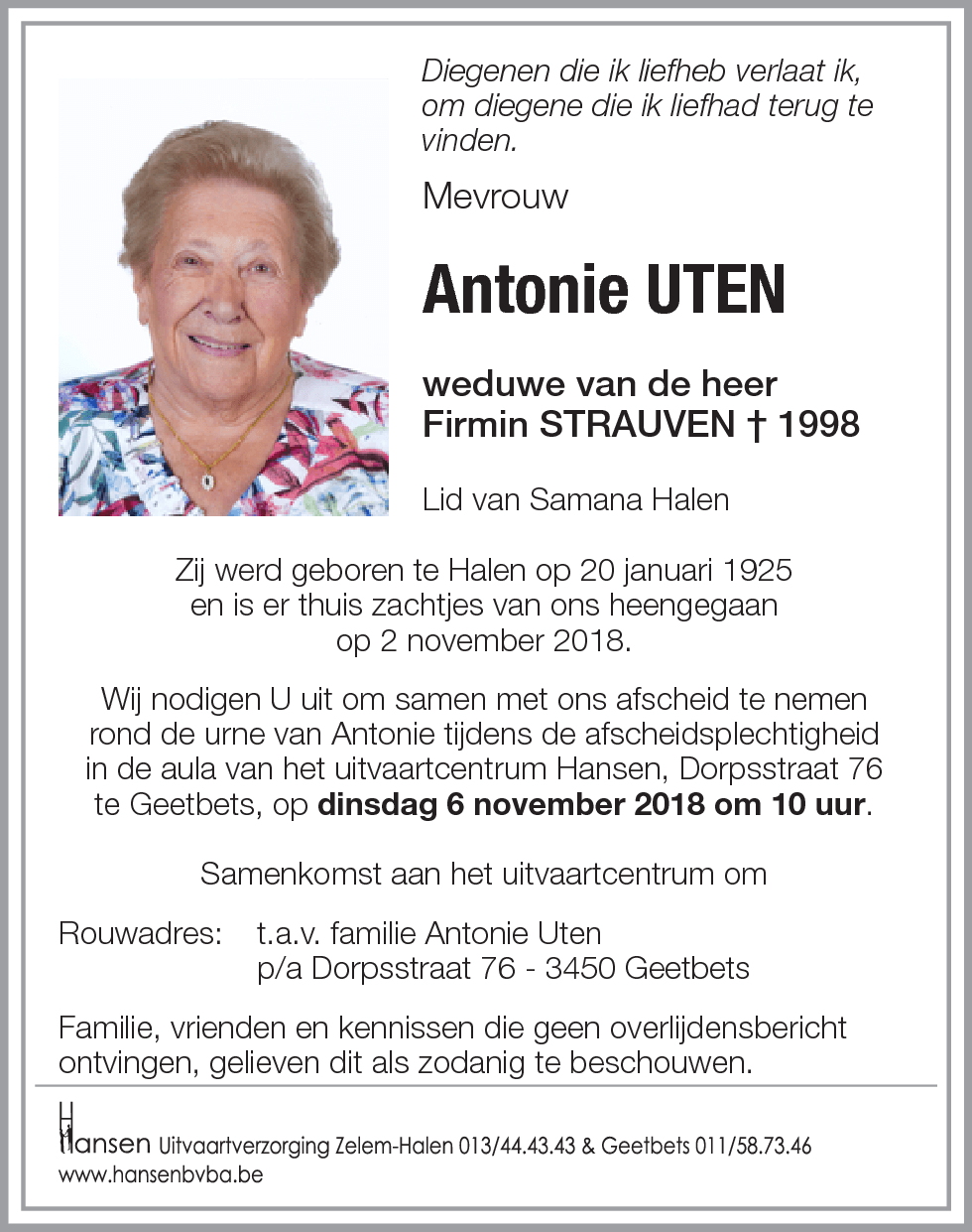 Antonie UTEN