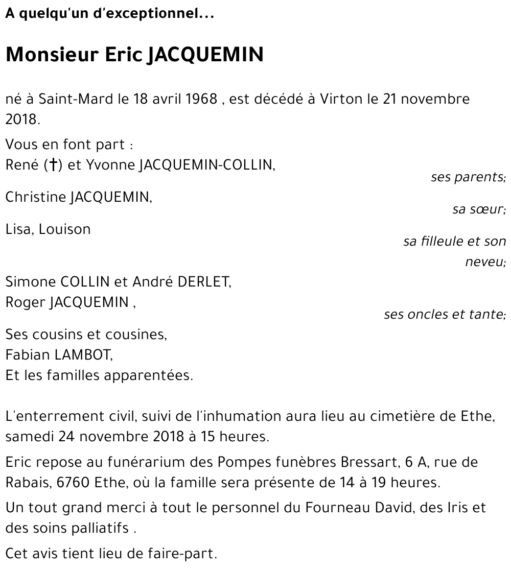 Eric JACQUEMIN 