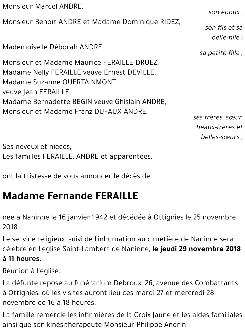 Fernande FERAILLE
