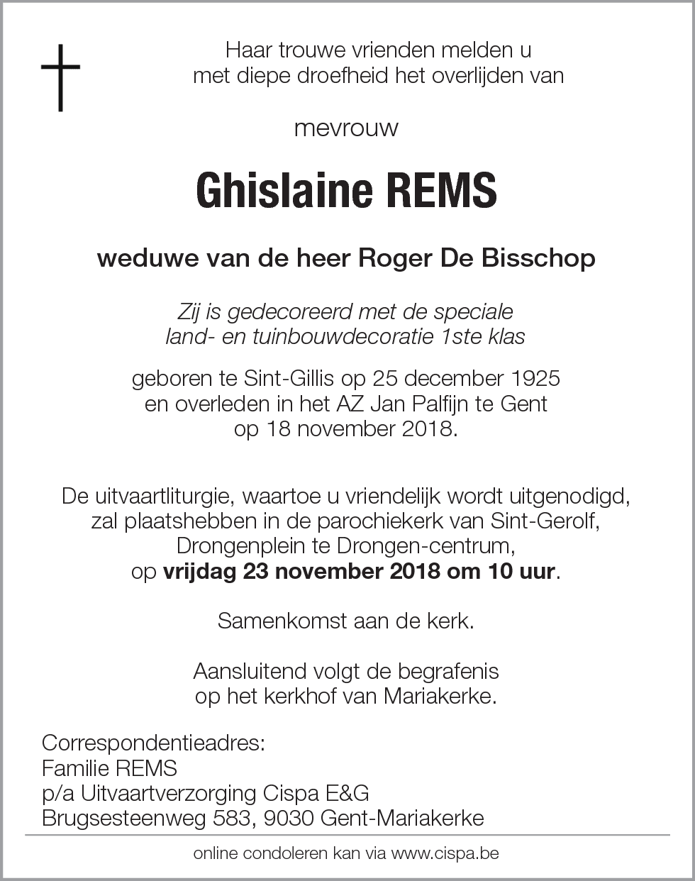 Ghislaine REMS