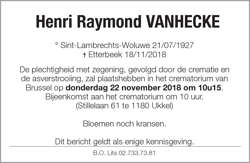 Henri Raymond Vanhecke