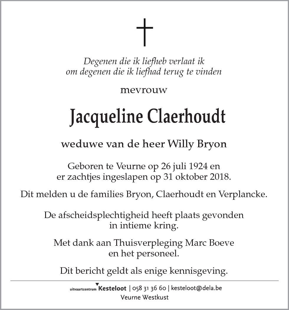 Jacqueline Claerhoudt