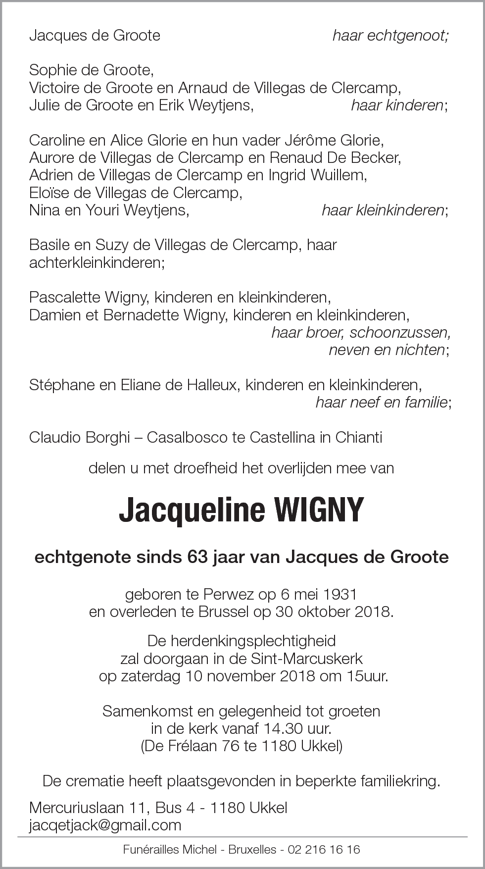 Jacqueline Wigny