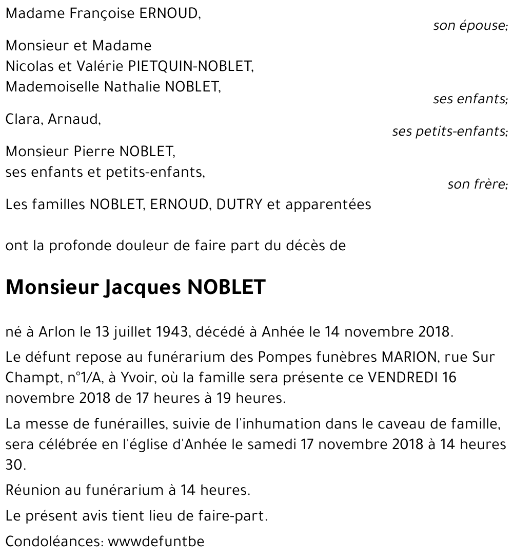 Jacques NOBLET