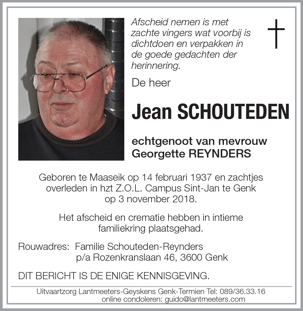 Jean SCHOUTEDEN