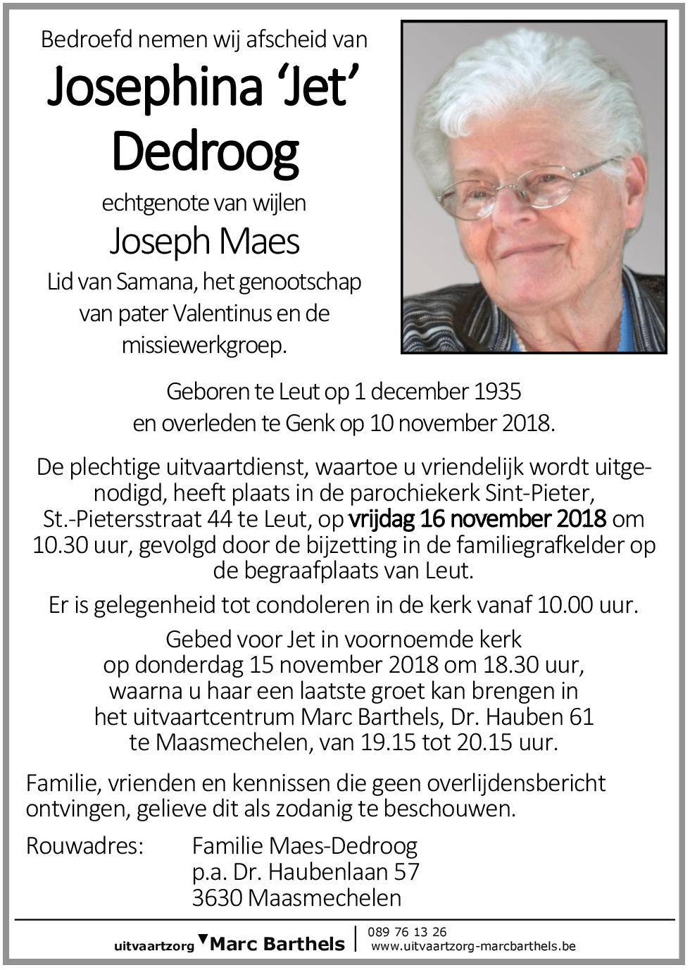 Josephina 'Jet' Dedroog