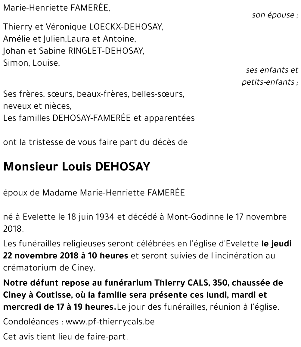 Louis DEHOSAY