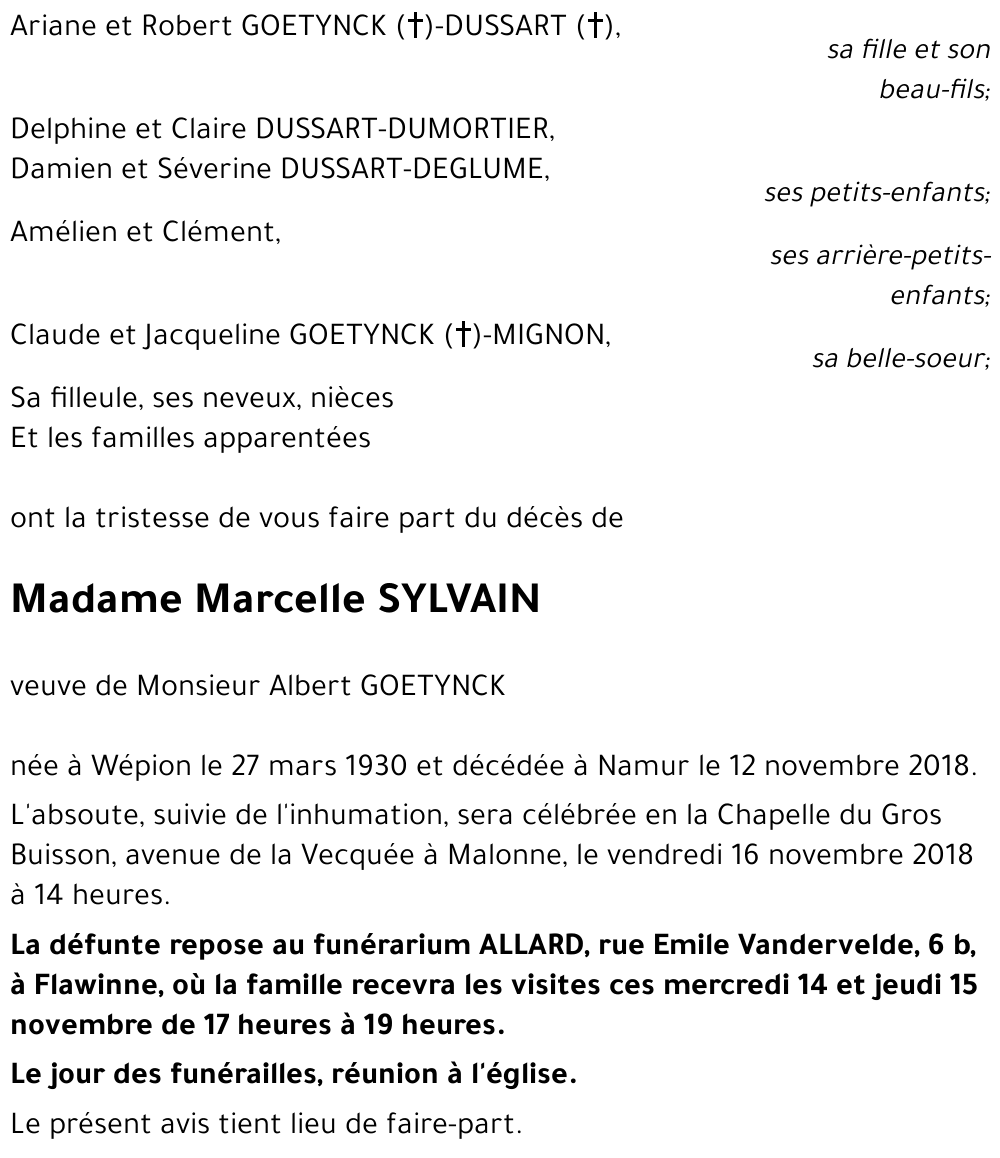 Marcelle SYLVAIN