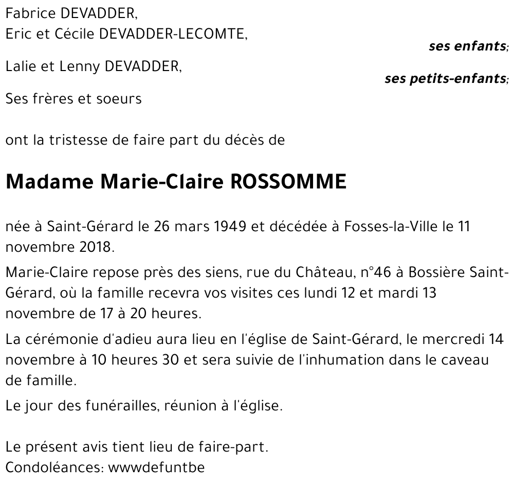 Marie-Claire ROSSOMME