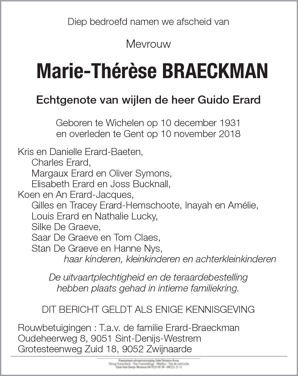 Marie-Thérèse Braeckman