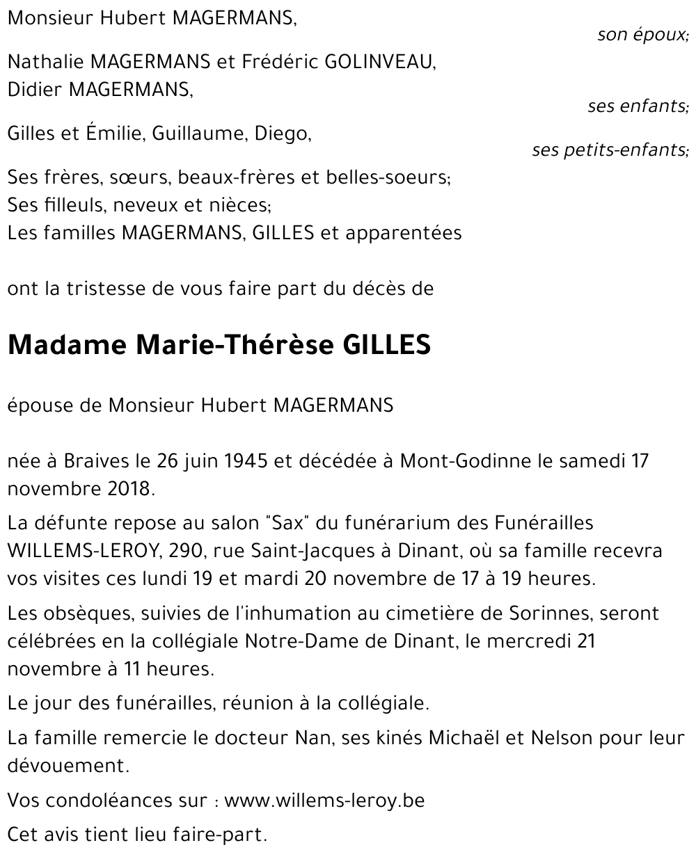 Marie-Thérèse GILLES