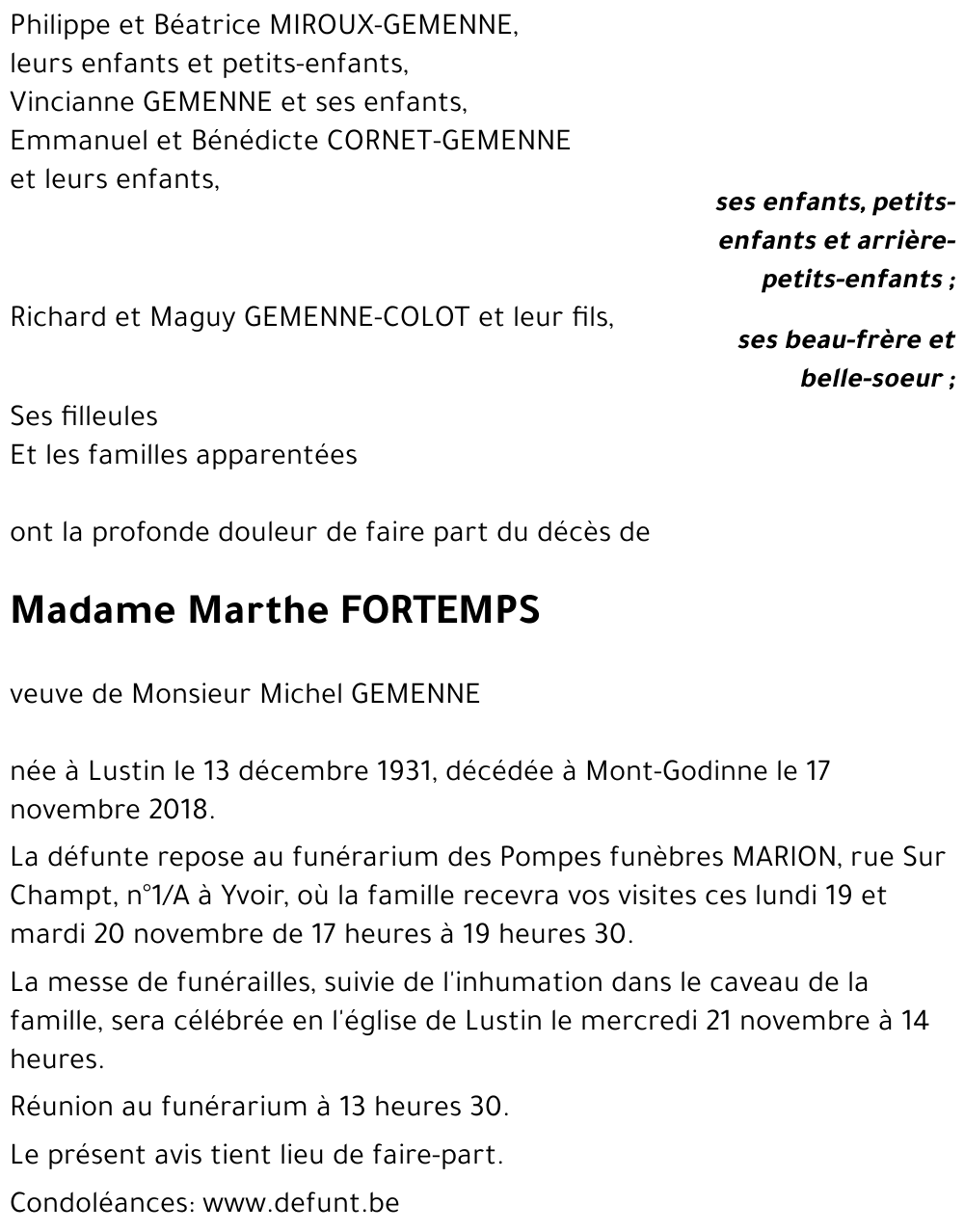 Marthe FORTEMPS