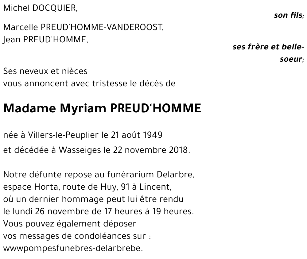 Myriam PREUD'HOMME