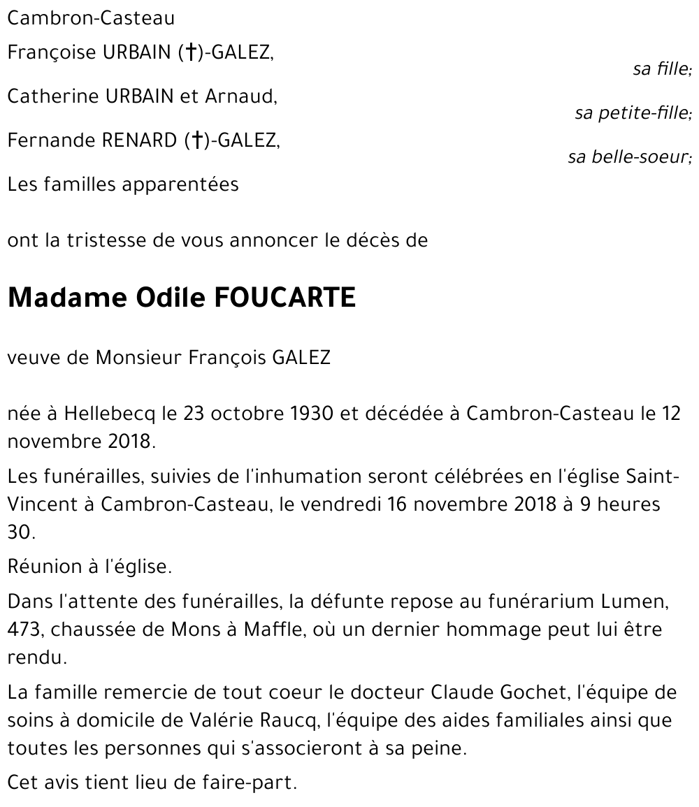 Odile FOUCARTE