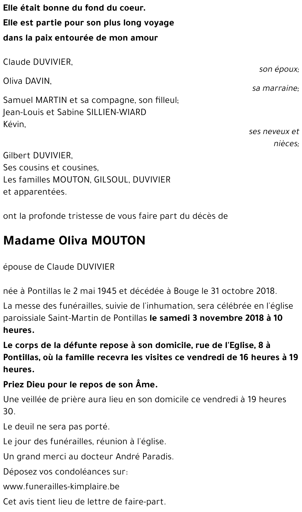Oliva MOUTON