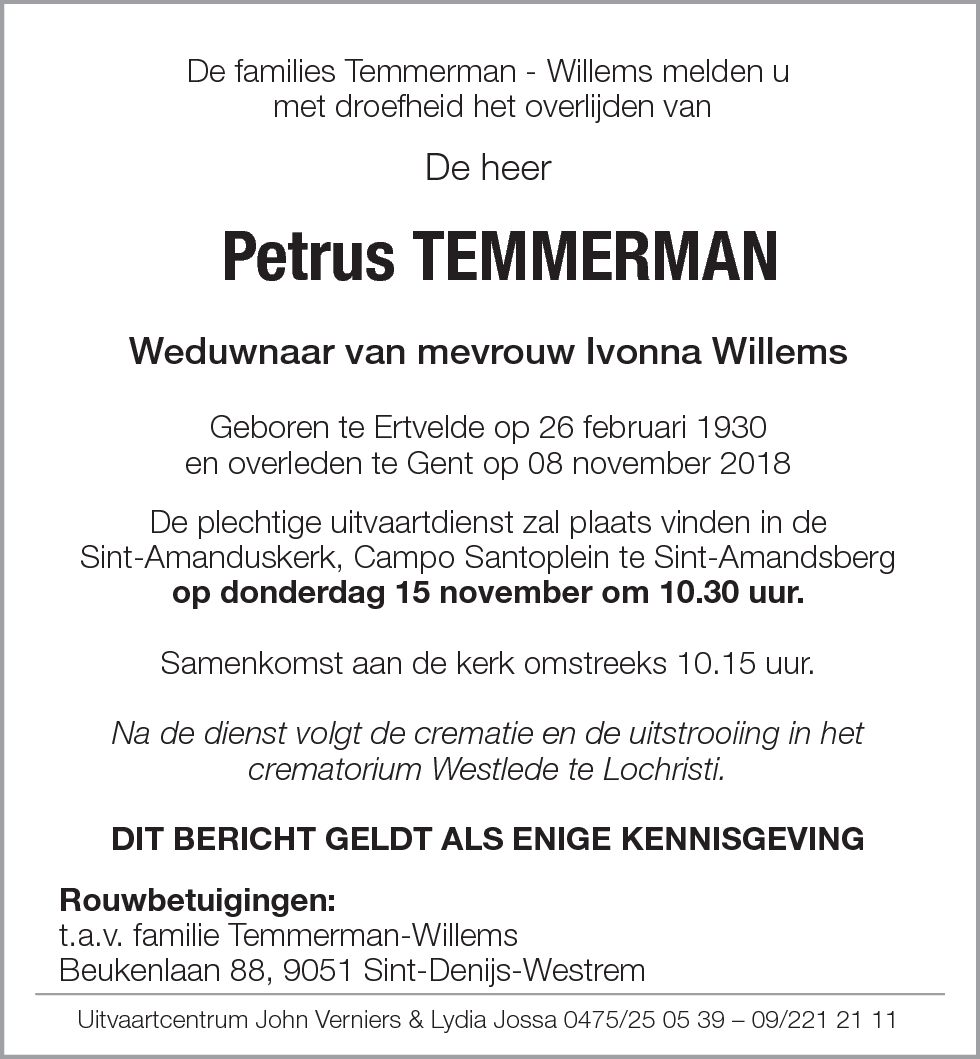 Petrus Temmerman