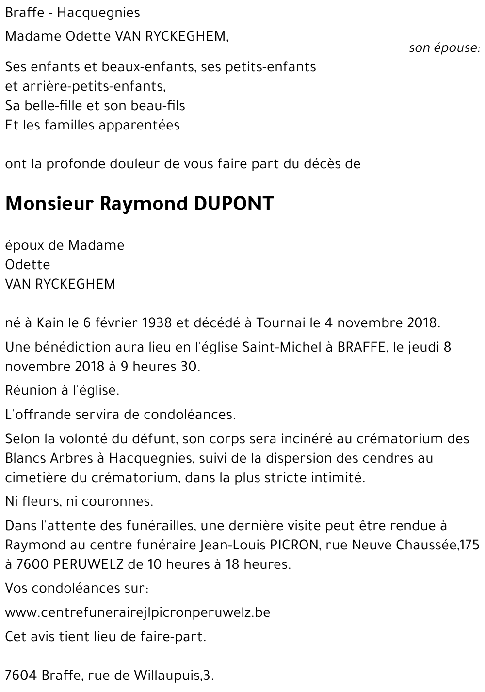 Raymond DUPONT