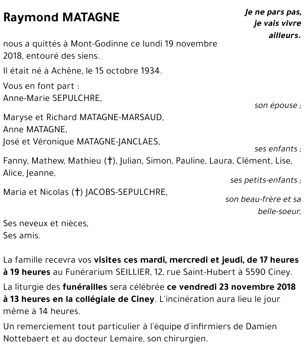 Raymond MATAGNE